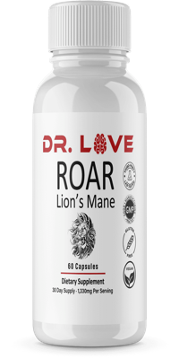 Roar Lion's Mane brain health supplement bottle