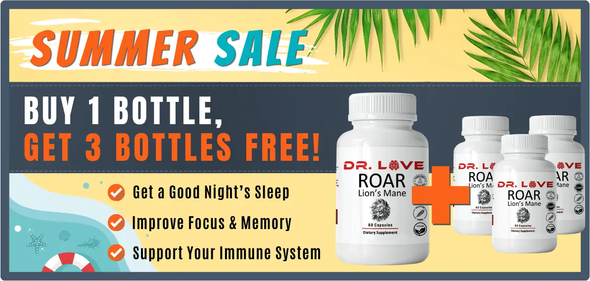 Roar Lion's Mane Buy 1 Get 3 FREE summer offer